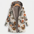 Lily | Boho Floral Hooded Sherpa Jacket