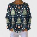 Fanny | Navy Christmas Tree Sweater
