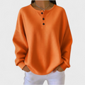 Hélène | Orange Waffle-Knit Sweater
