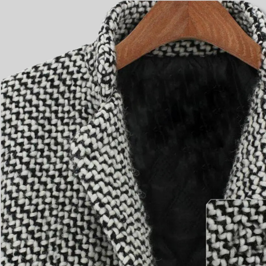 Victoria | Black and White Bouclé Coat