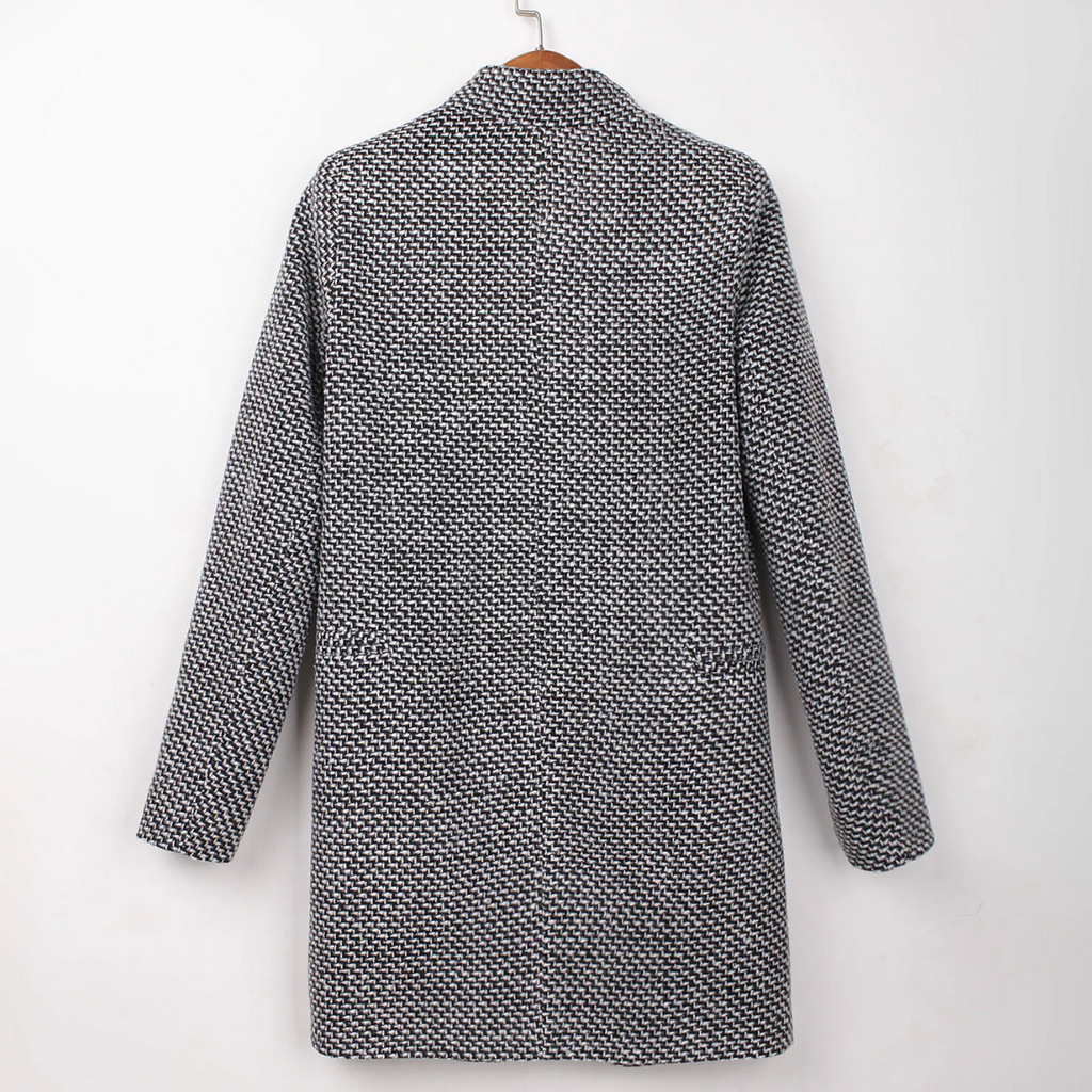 Victoria | Black and White Bouclé Coat