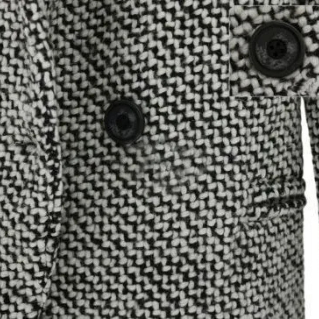 Victoria | Black and White Bouclé Coat