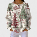 Louna | Cream Winter Forest Sweater