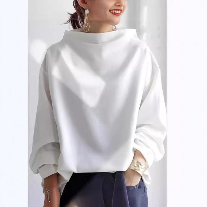 Sylvia | Oversized Mock-Neck Top