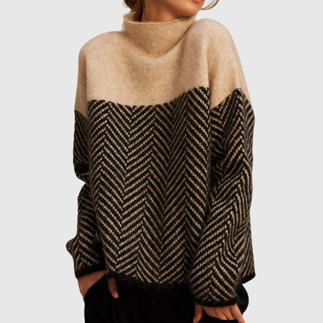 Norah | Cotton Mock-Neck Sweater