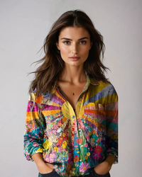 Luminous Sunflower Top