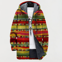Colorful Folk-Stripe Hooded