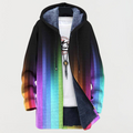 Ilka | Black Rainbow-Gradient Hooded Cardigan