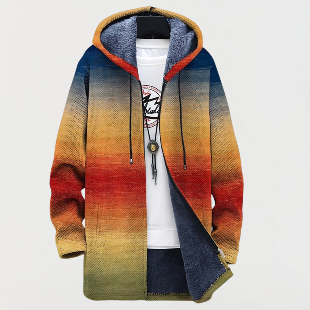 Elfrun | Sunset-Gradient Hooded Cardigan