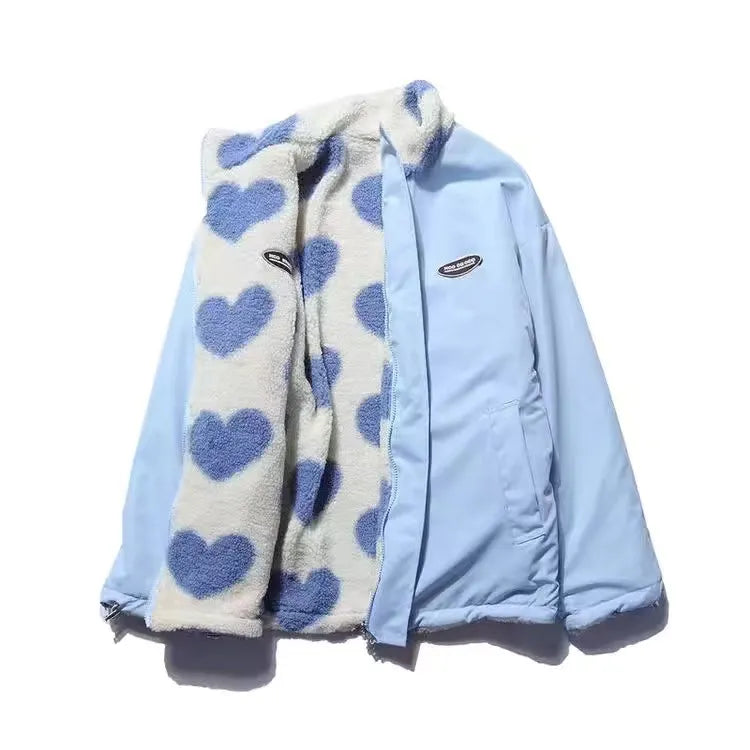 Catherine | Reversible Heart-Pattern Coat