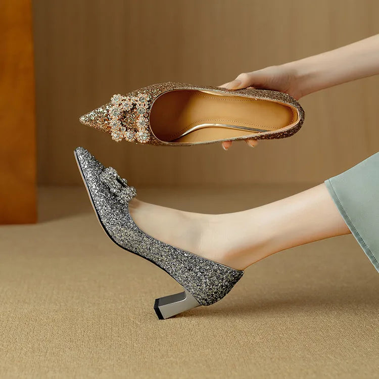 Chloe | Glitter Pumps