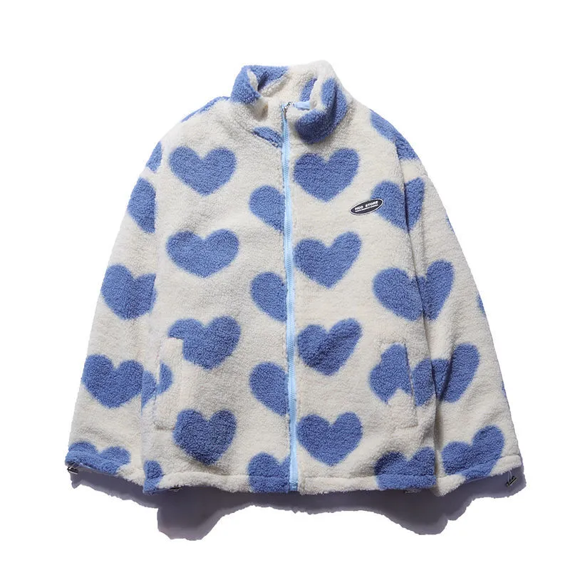 Catherine | Reversible Heart-Pattern Coat
