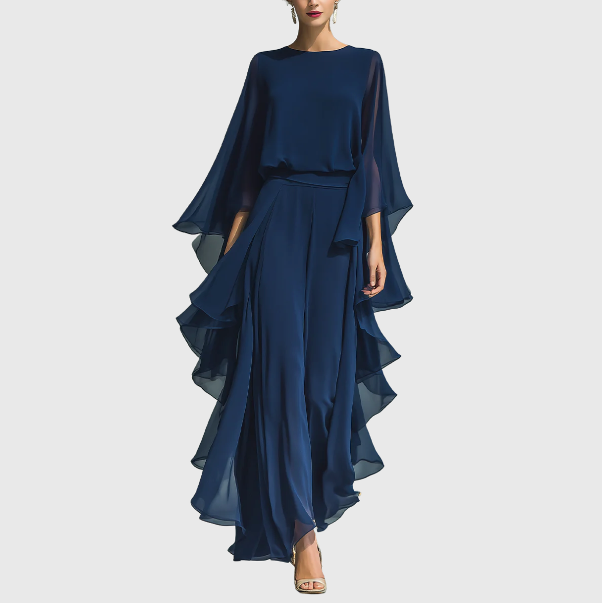 Aurelia | Elegant Flowing Evening Jumpsuit