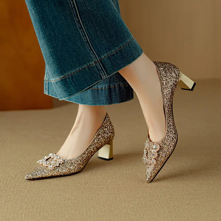 Chloe | Glitter Pumps