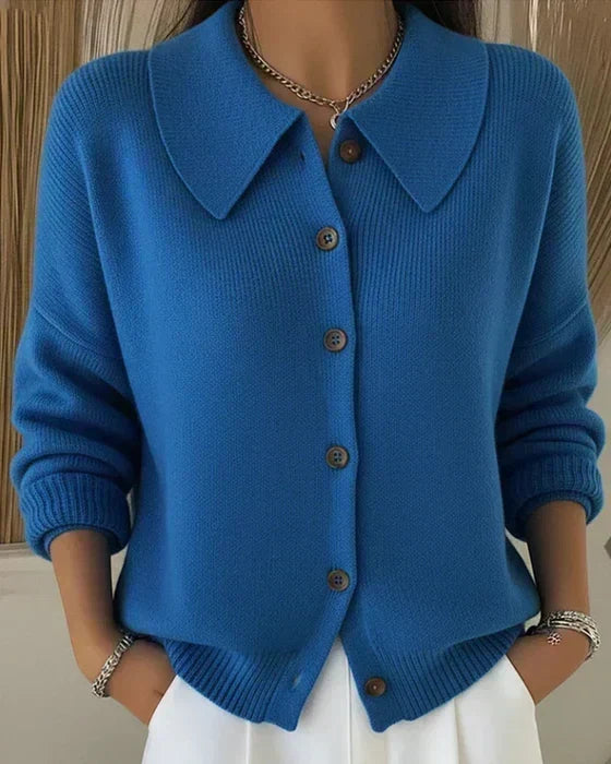 Marilyn | Collared Button-Front Cardigan