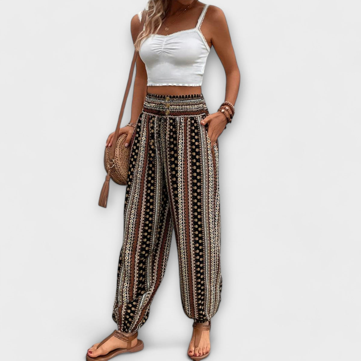 Jamie | Ethnic Graphic Pants