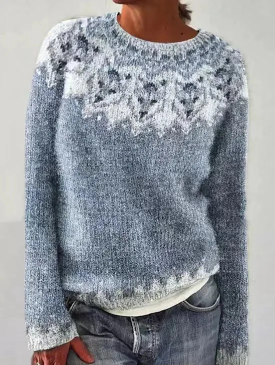 Sieglinde | Nordic-Pattern Cable-Knit Sweater