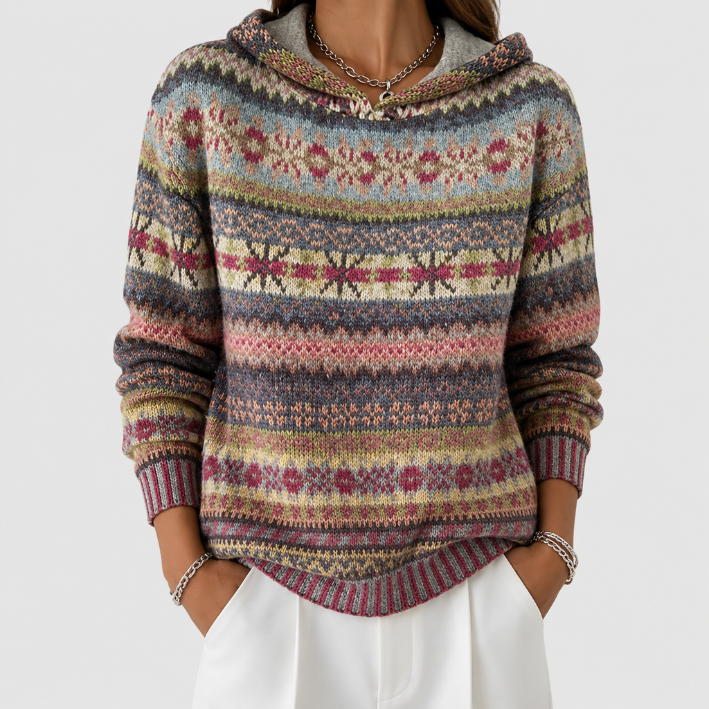 Gaby | Retro Boho-Pattern Sweatshirt
