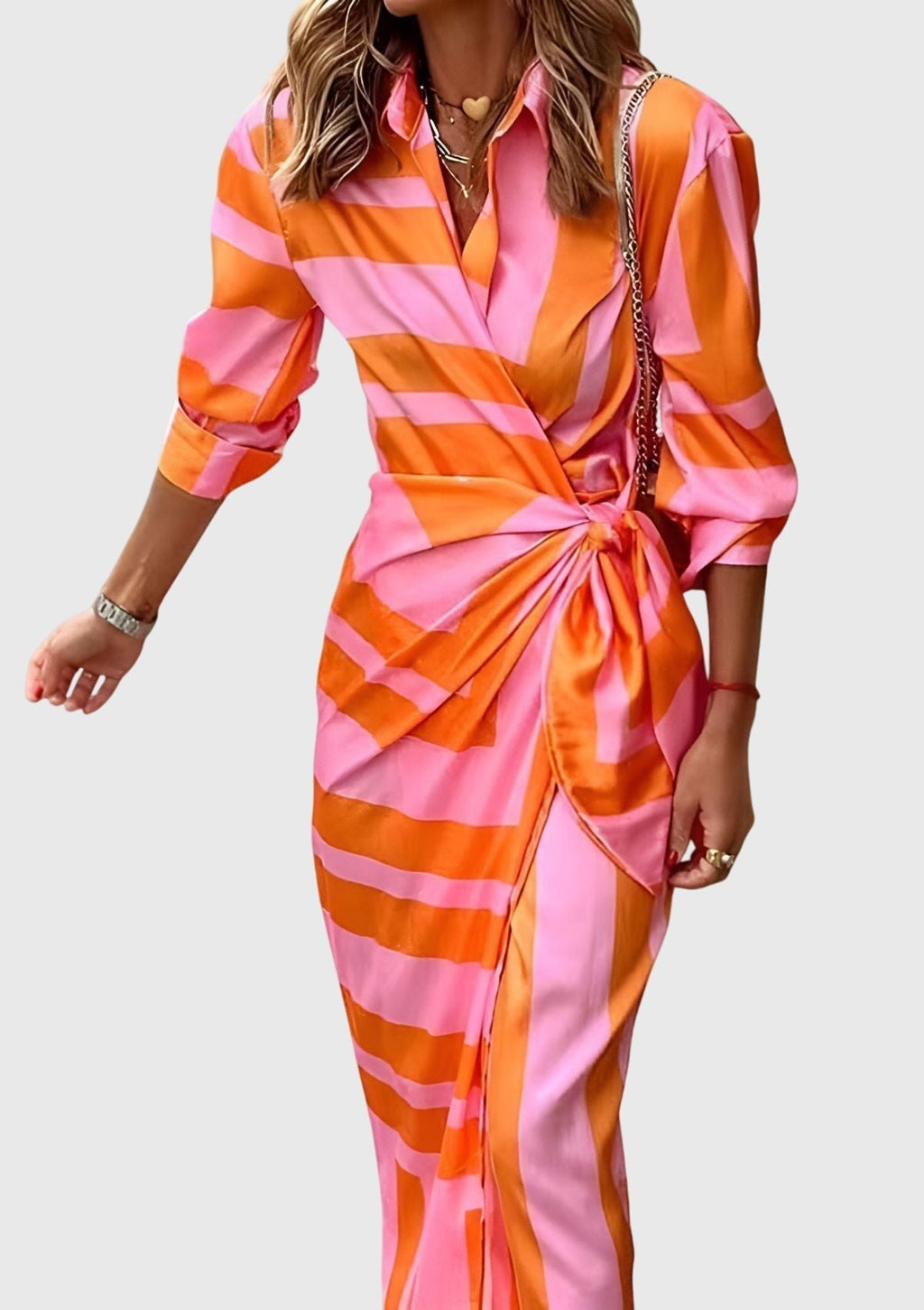 Everly™ | Elegant Wrap Dress with Print