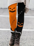 Grace | Orange Halloween-Inspired Elastic Leggings