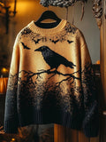 Cristina | Gothic Crow Art Halloween-Inspired Sweater