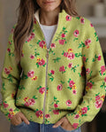 Constance | Floral Zip Cardigan