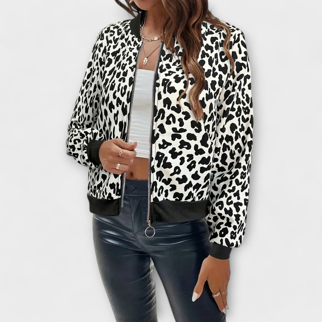 Jessica | Elegant Leopard-Print Jacket