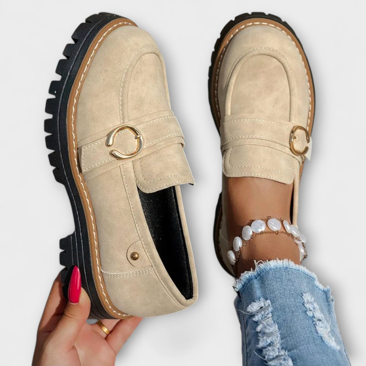 Lora™ | Round Toe Casual Loafers