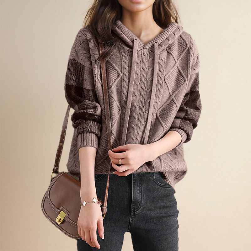 Emily | Cable-Knit Hooded Sweater
