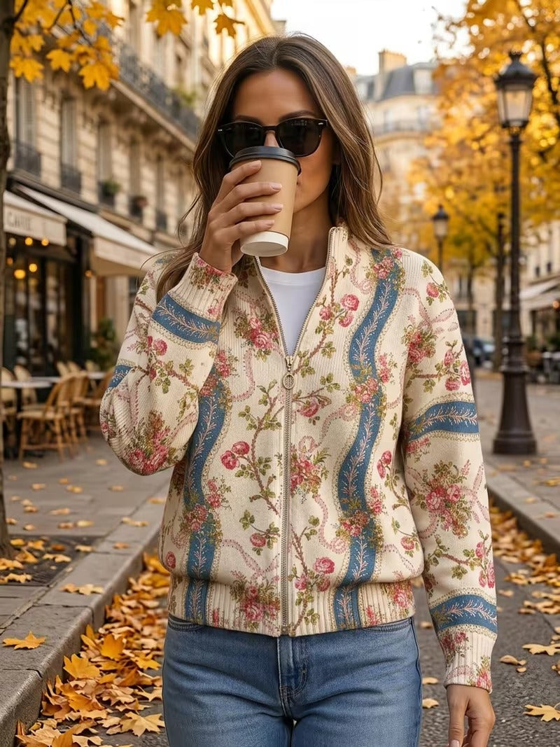 Eulalia | Rose Zip Cardigan