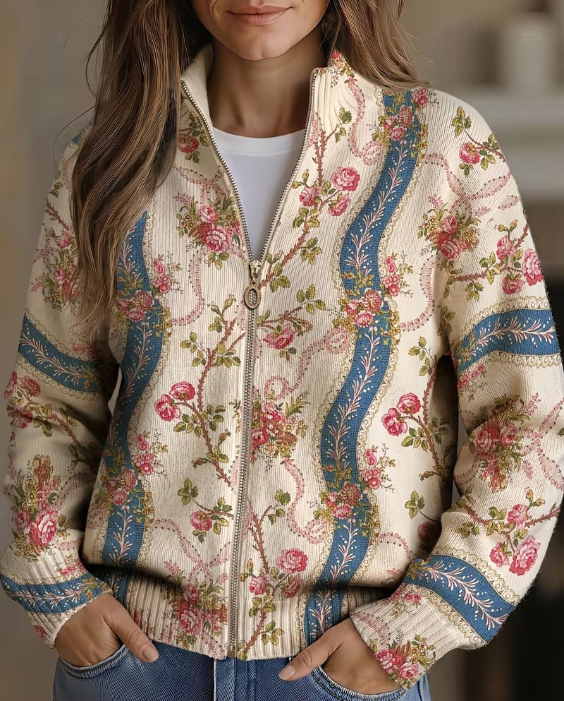 Eulalia | Rose Zip Cardigan