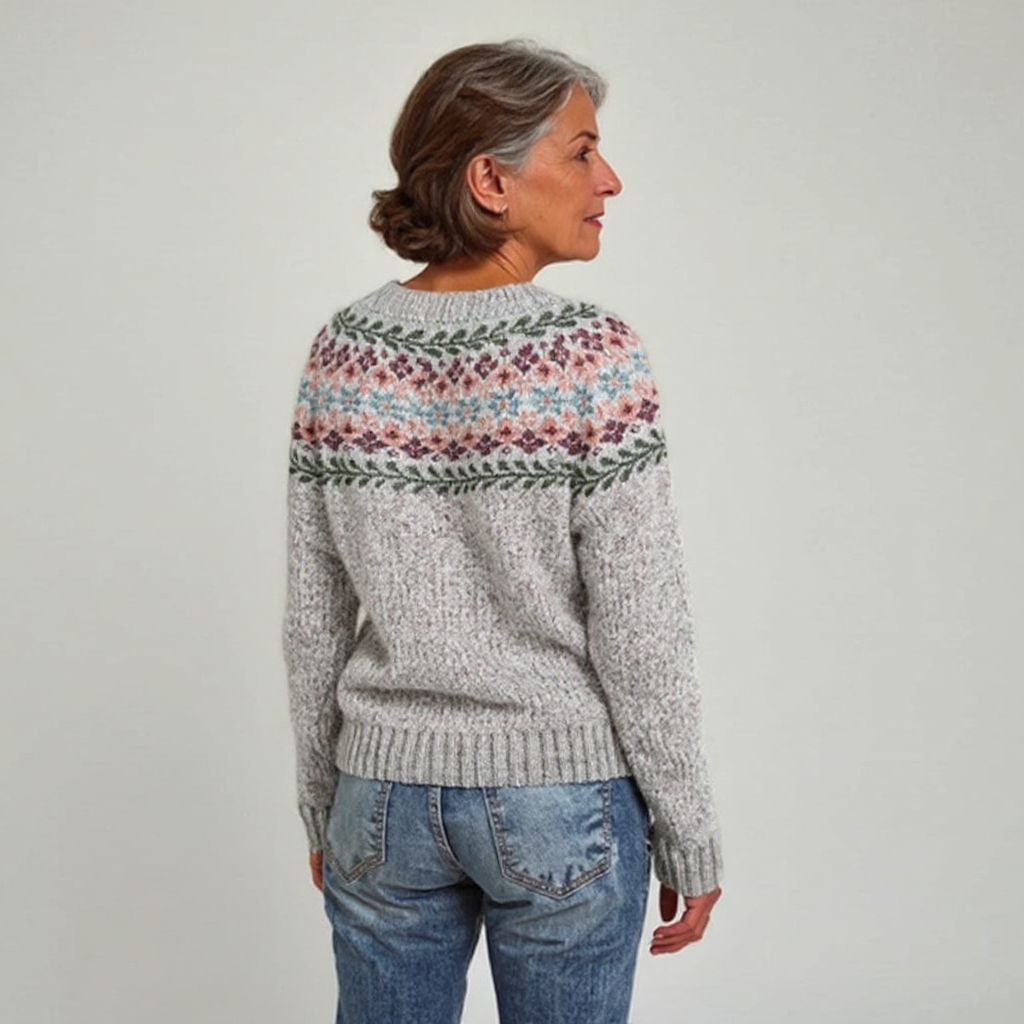 Ruth | Floral Yoke Sweater