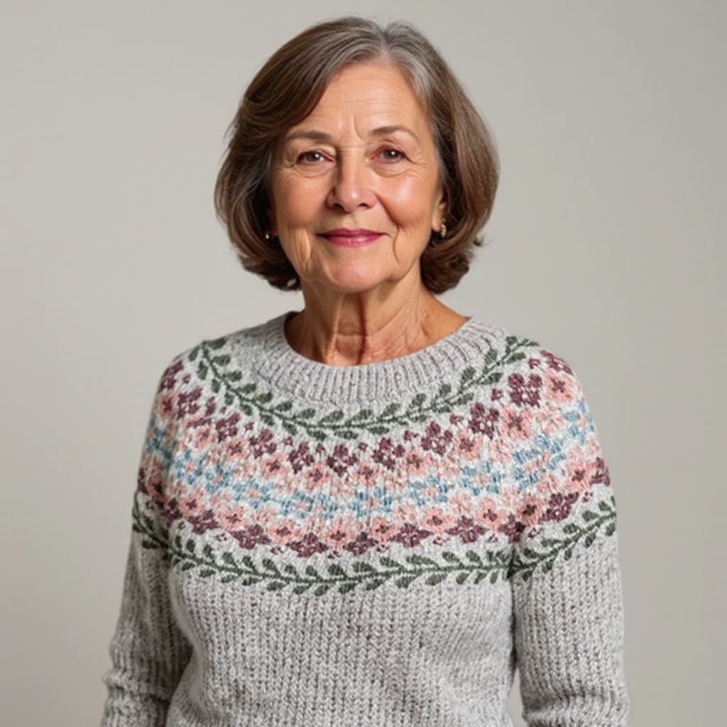 Ruth | Floral Yoke Sweater