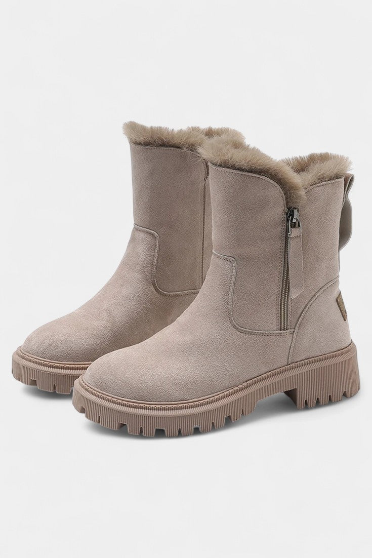 Avril Fur-Trimmed High-Top Platform Snow Boots