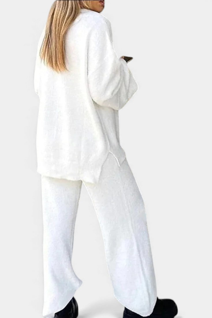 Siléale Cozy V-Neck Two-Piece Daily Outfit