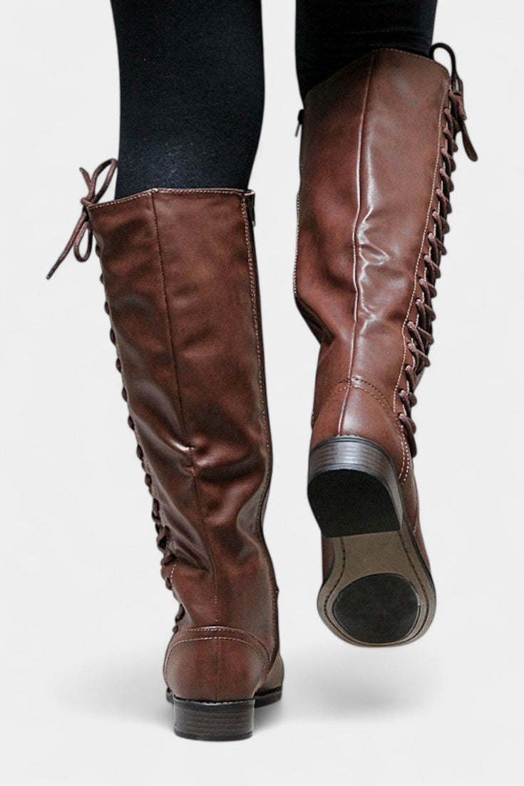 Minvera Cushioned Sole High Boots with Versatile Style
