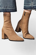 Célie Pointed Toe Ankle Boots with Block Heel