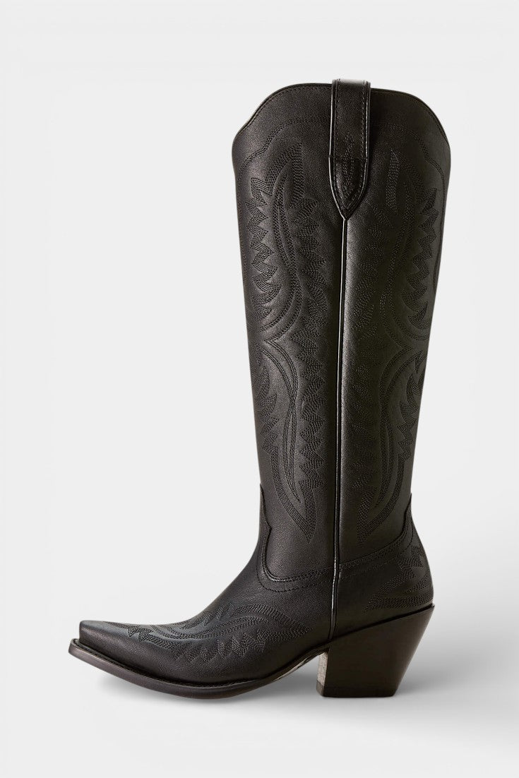 Zélie Retro Western Embroidered Pointed Toe Booties