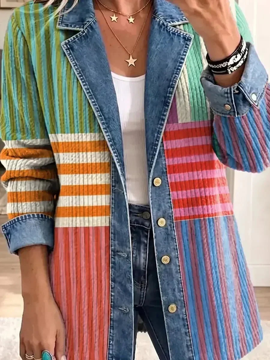 Harper | Retro Geometric Art Jacket