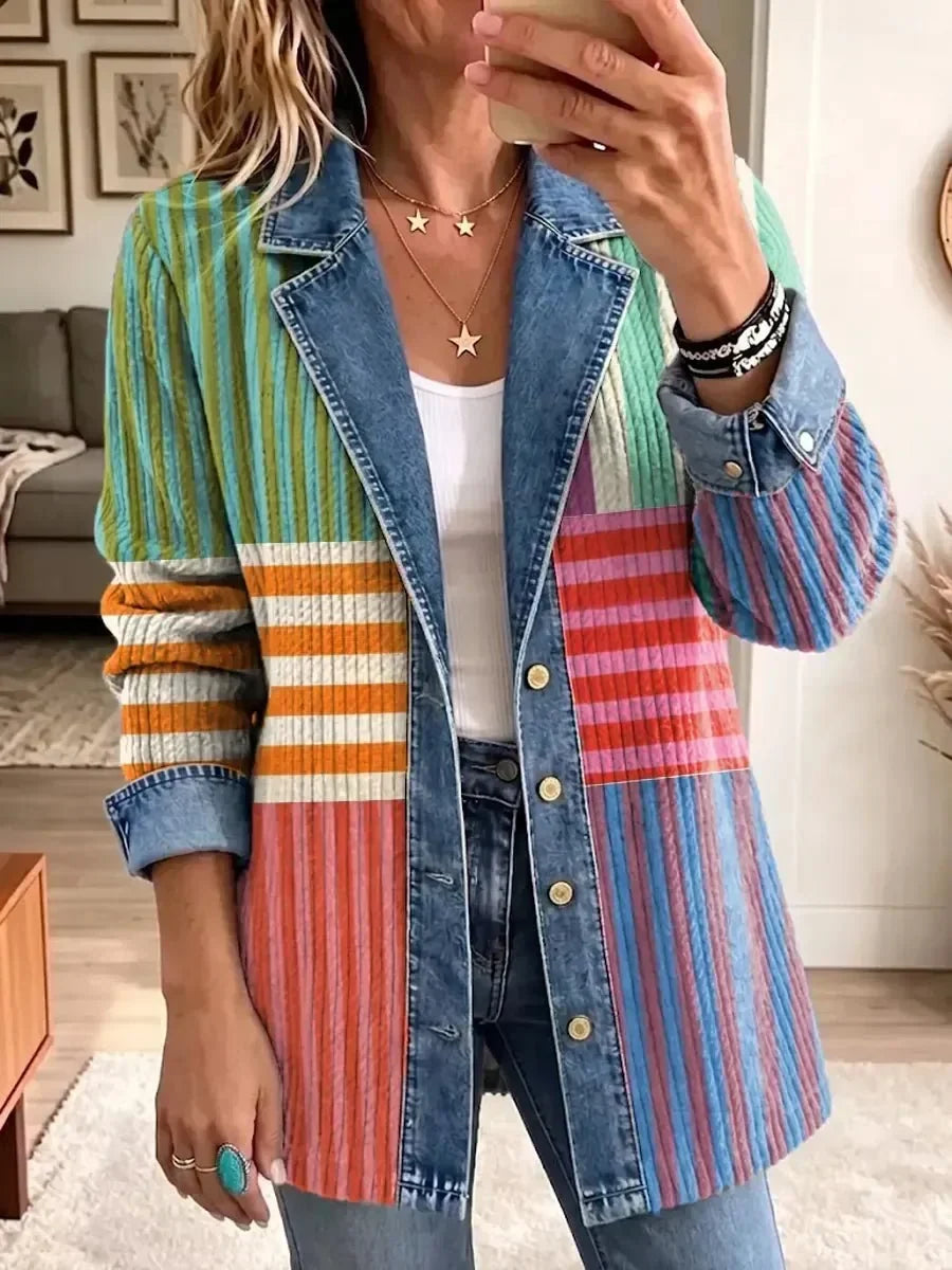 Harper | Retro Geometric Art Jacket
