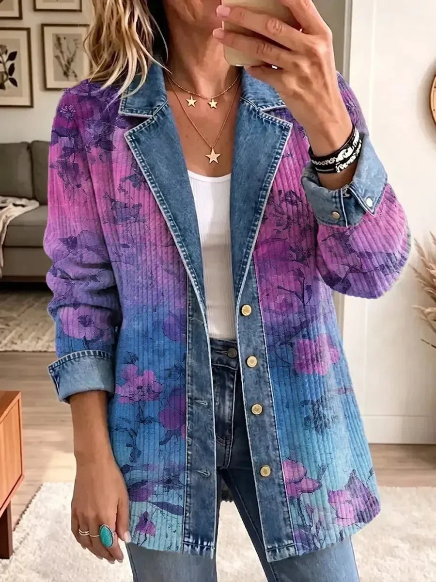 Evelyn | Retro Floral Art Jacket