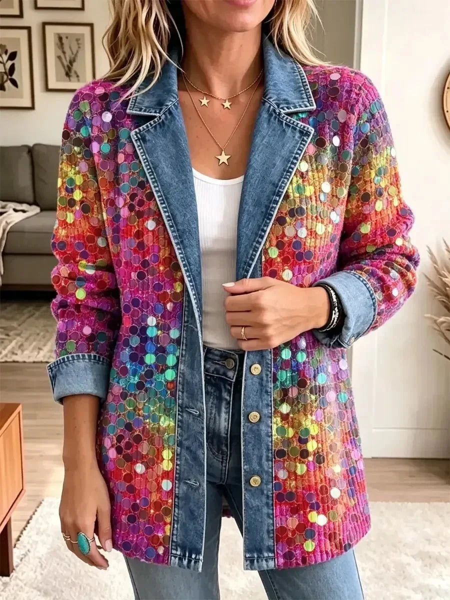 Eleanor | Sequin-Pattern Statement Jacket