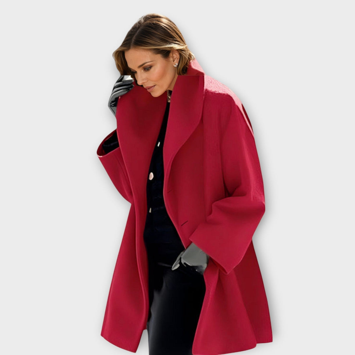 Kimberly | Shawl-Collar Wool-Blend Coat