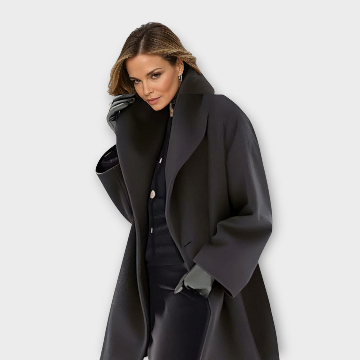Kimberly | Shawl-Collar Wool-Blend Coat