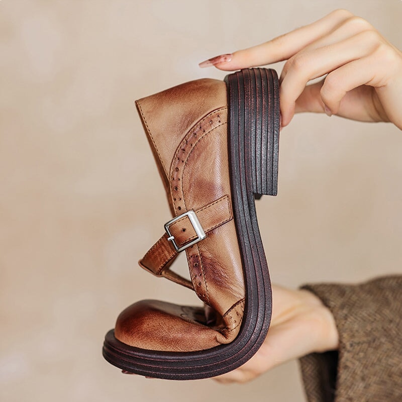 Rachel | Elegant Leather Mary Janes