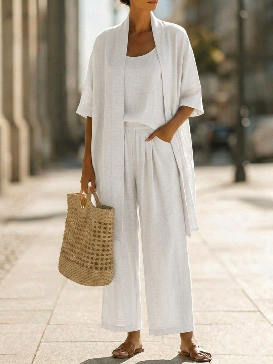Isabella | Effortless Linen-Cotton Three-Piece Set