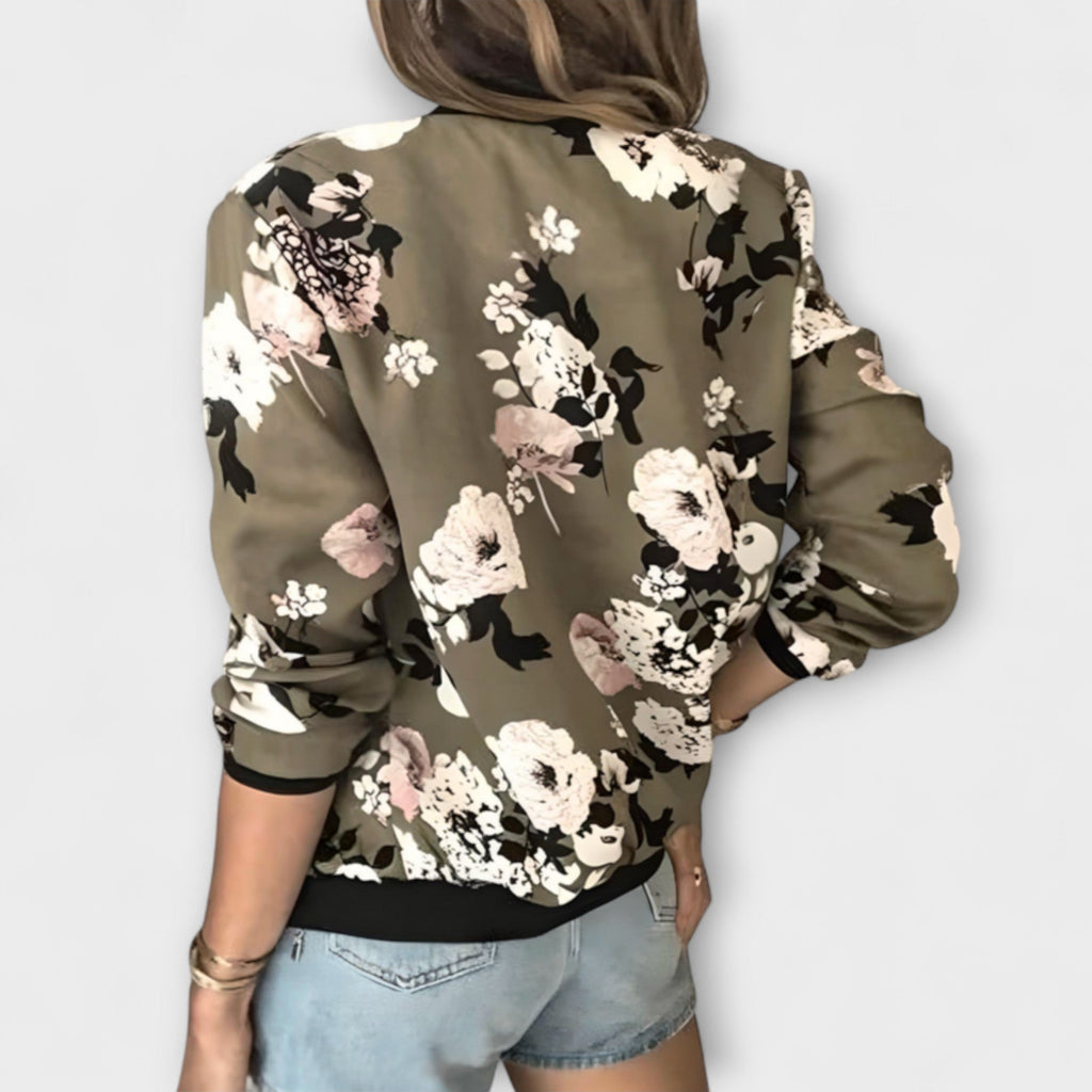 Courtney | Floral Bomber Jacket