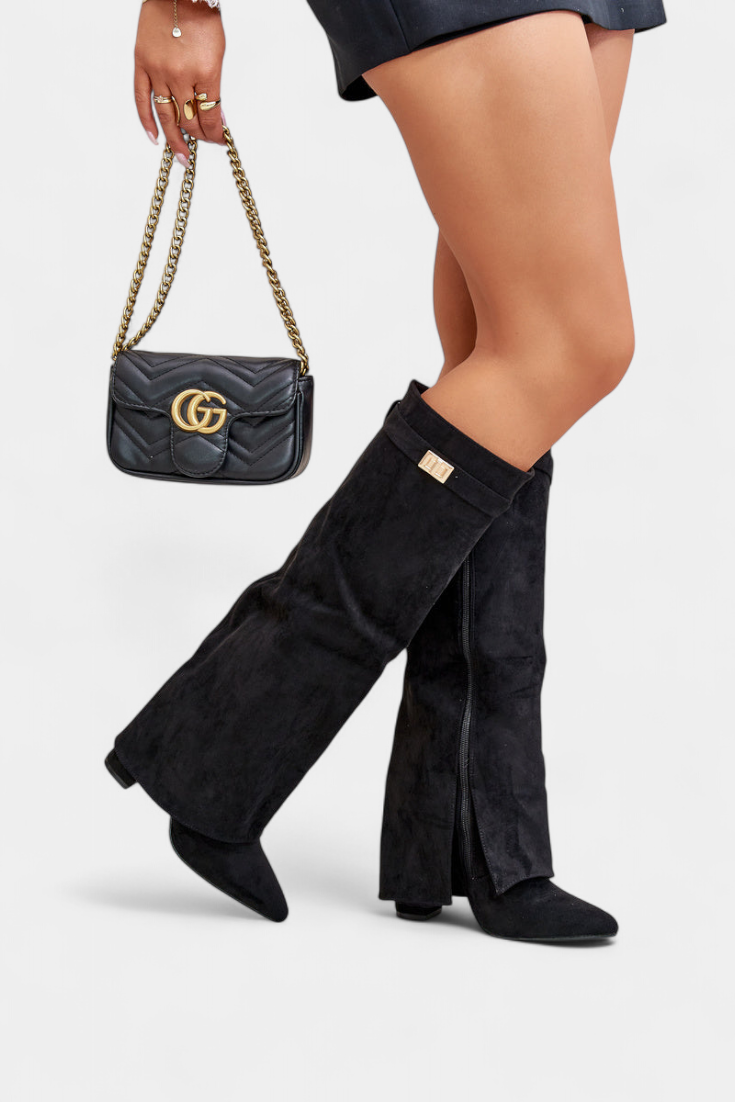 Raya Knee-High Boots with Block Heel