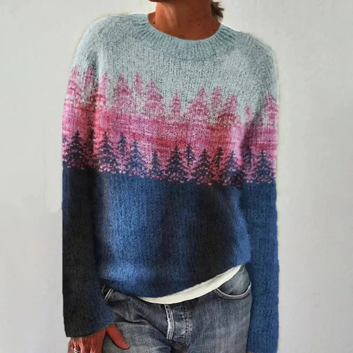 Sieglinde | Nordic-Pattern Cable-Knit Sweater