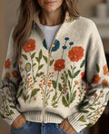 Wrenna | Wildflower Zip Cardigan